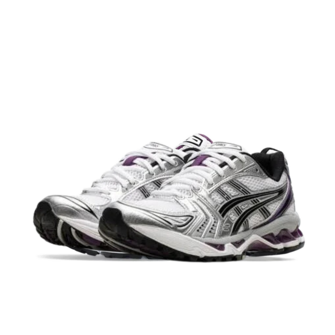 ASICS Gel-Kayano 14 White Dark Grape - retro hardloopsneaker met GEL™-technologie en opvallende kleuraccenten, verkrijgbaar bij KeepItSneaker.