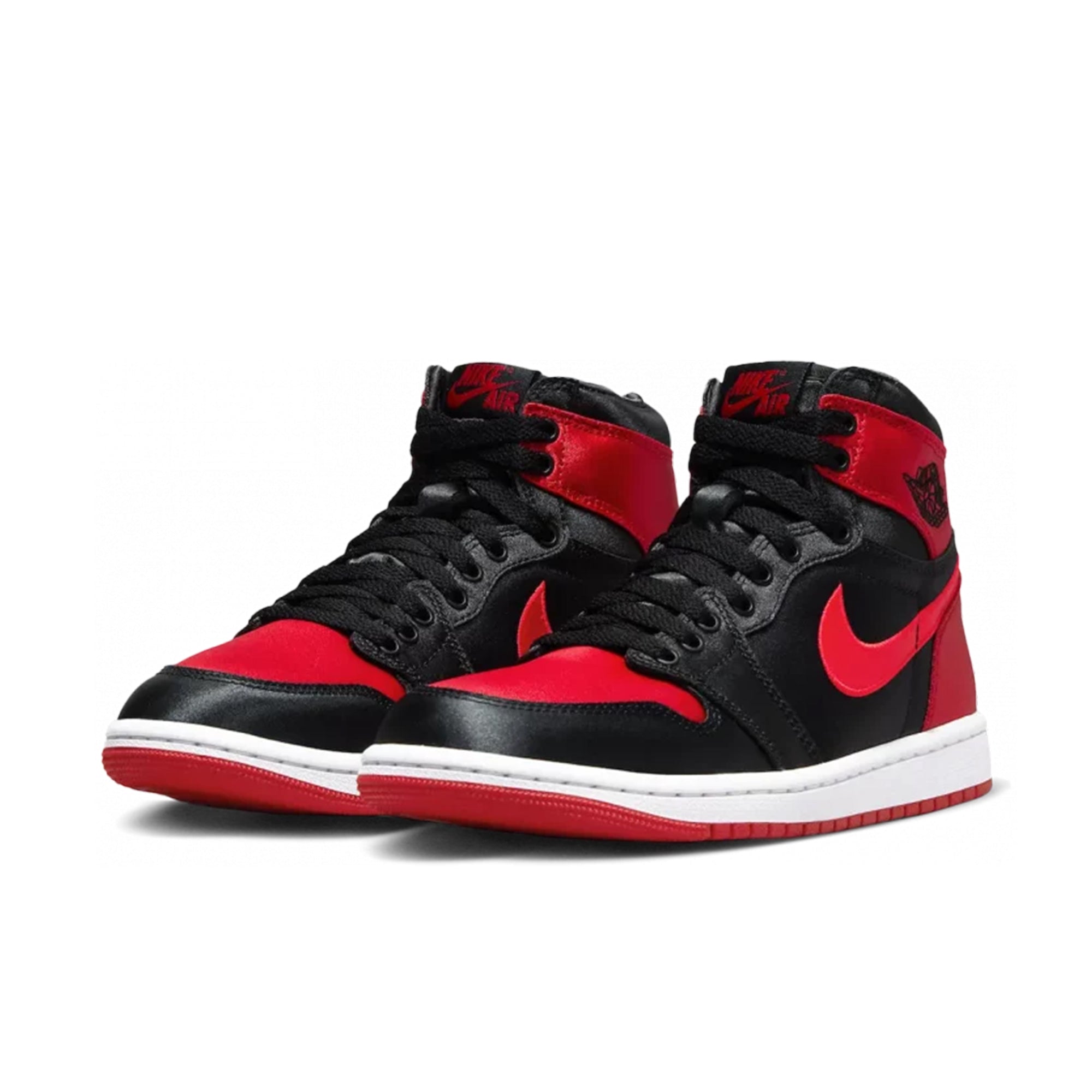 Jordan 1 satin black hotsell toe canada