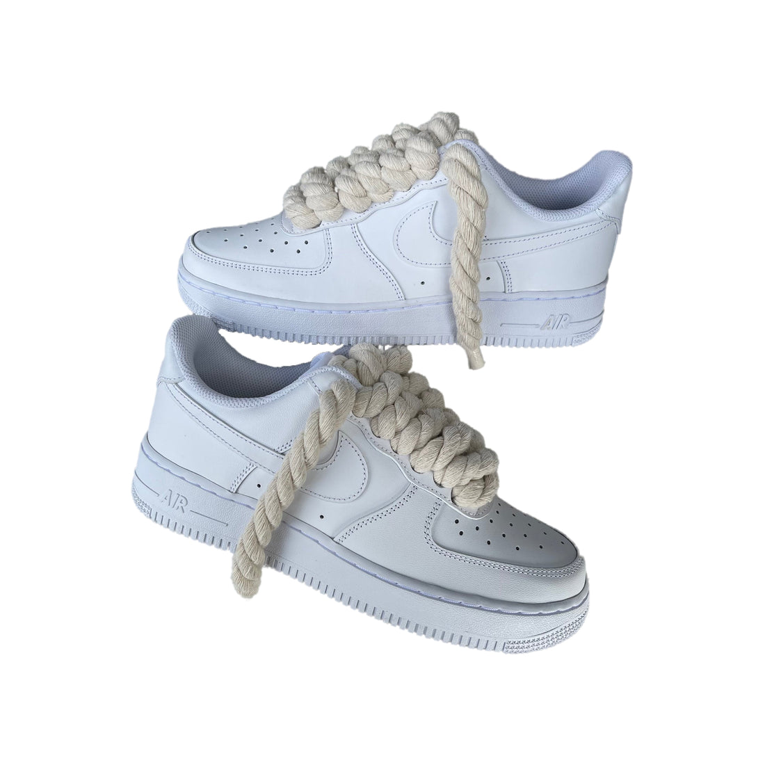 Nike Air Force 1 Low Rope Laces Beige Personnalisé