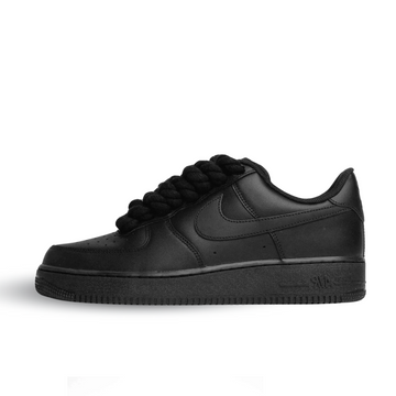 Nike Air Force 1 Low Rope Laces Black Custom